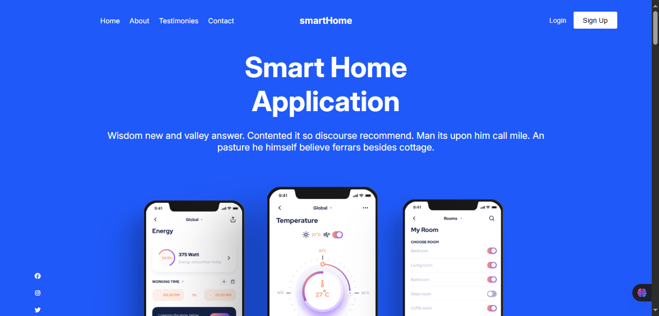 Smart Home Landing Page